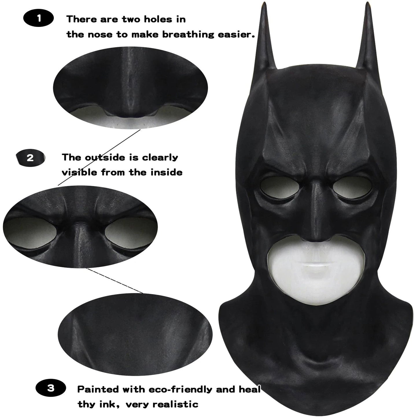 Masque de Batman en Latex Cosplay - Boutique Batman