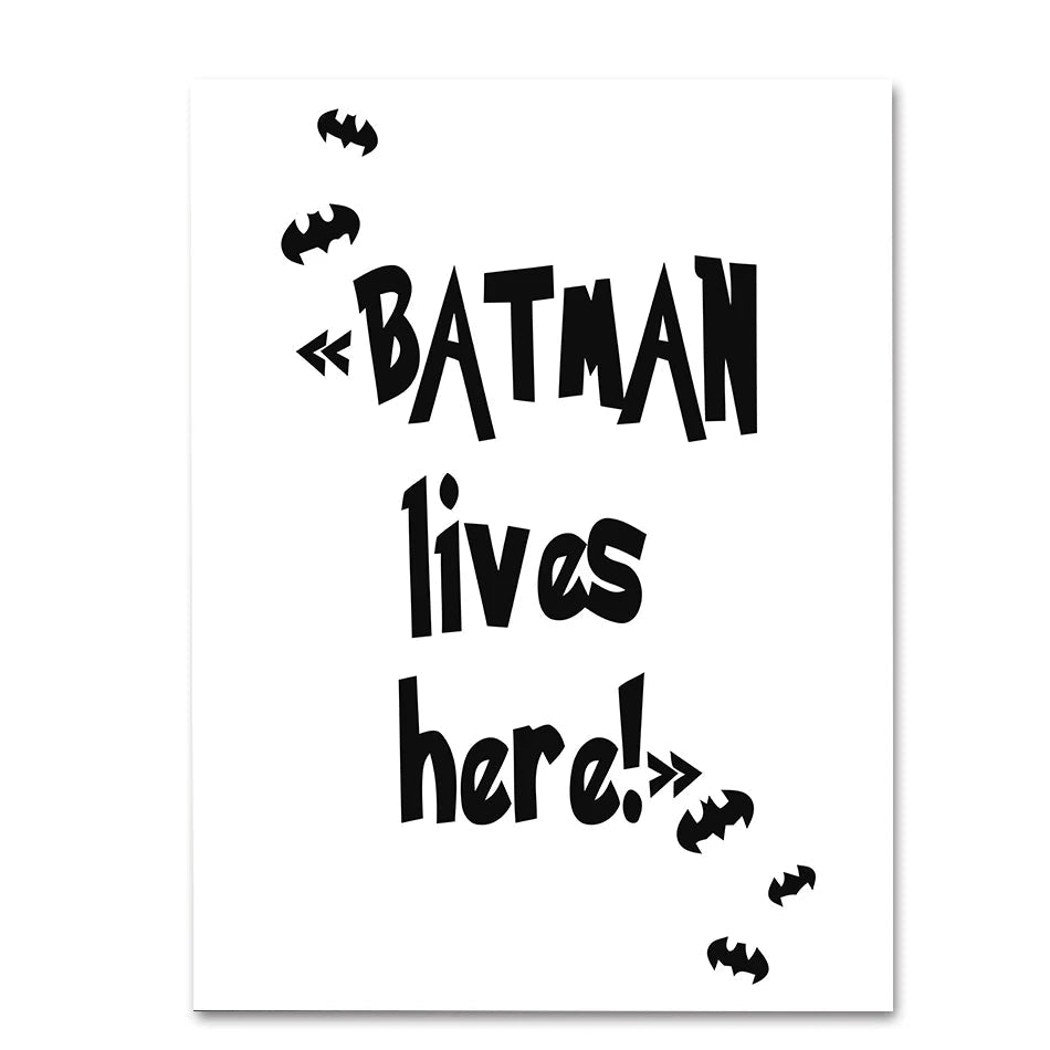 Póster divertido de Batman en lienzo