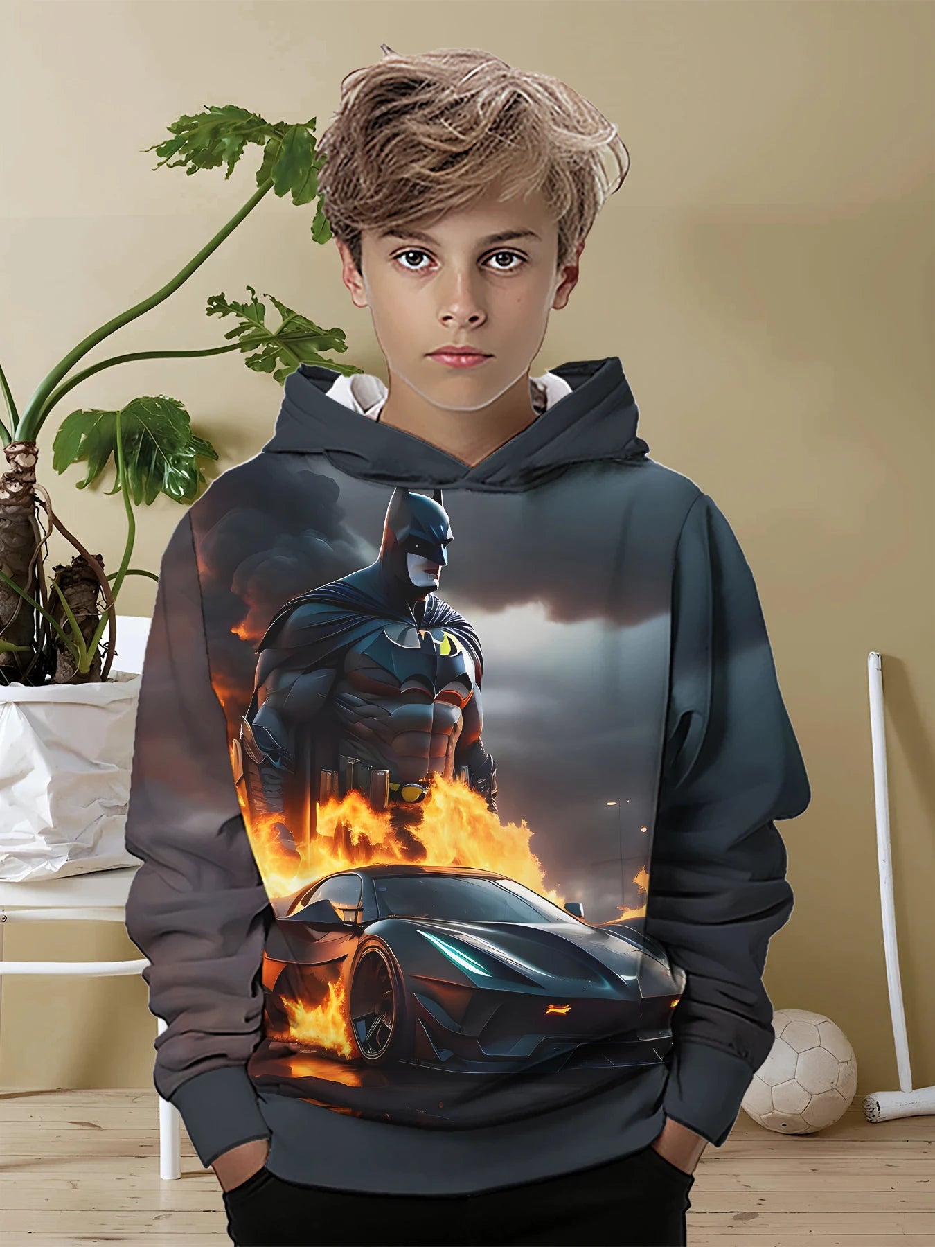 Batman 3D Printed Kids Sweater