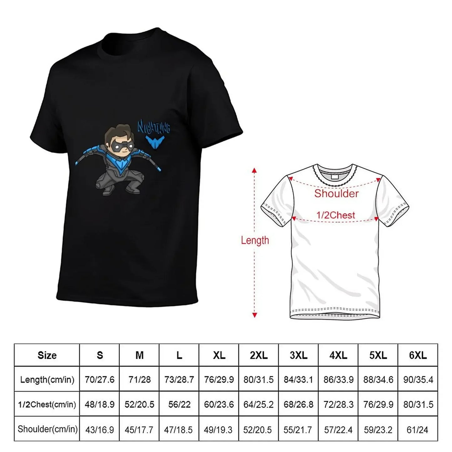 T-Shirt Nightwing Vintage en Coton