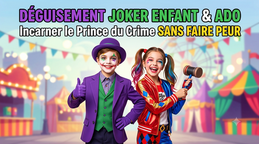 Déguisement Joker enfant & ado : incarner le Prince du Crime sans faire peur