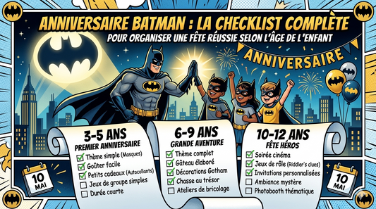 Anniversaire Batman : la checklist complète pour organiser une fête réussie selon l'âge de l'enfant