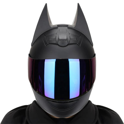 Casque de Moto Batman Bleu Mat - Boutique Batman