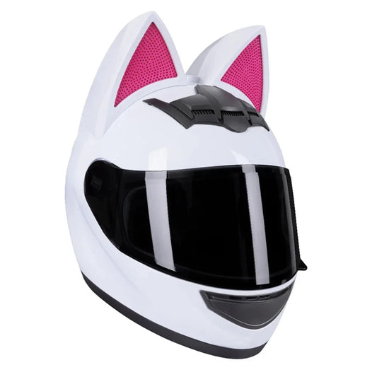 Casque de Moto Catwoman Blanc Simple - Boutique Batman