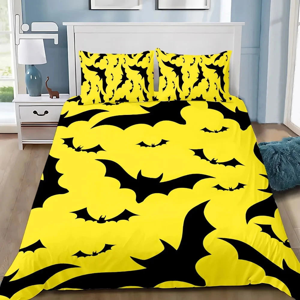 Housse de Couette Batman Chauve Souris Jaune - Boutique Batman
