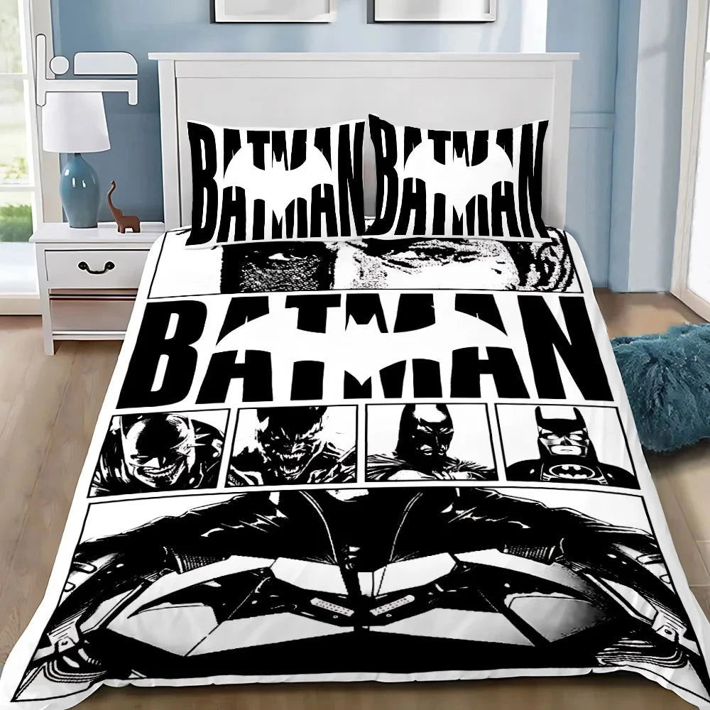 Housse de Couette Batman Noir et Blanc Vintage - Boutique Batman