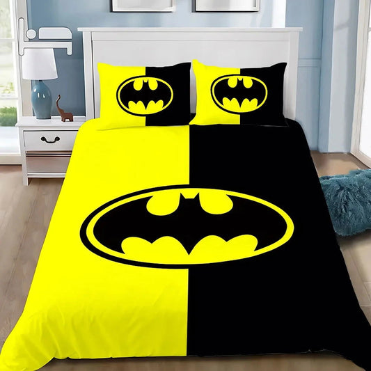 Housse de Couette Batman Noir et Jaune Simple - Boutique Batman