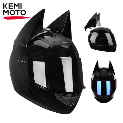 Casque de Moto Batman Plaque Doré Brillante