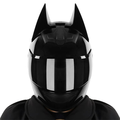 Casque de Moto Batman Plaque Doré Brillante