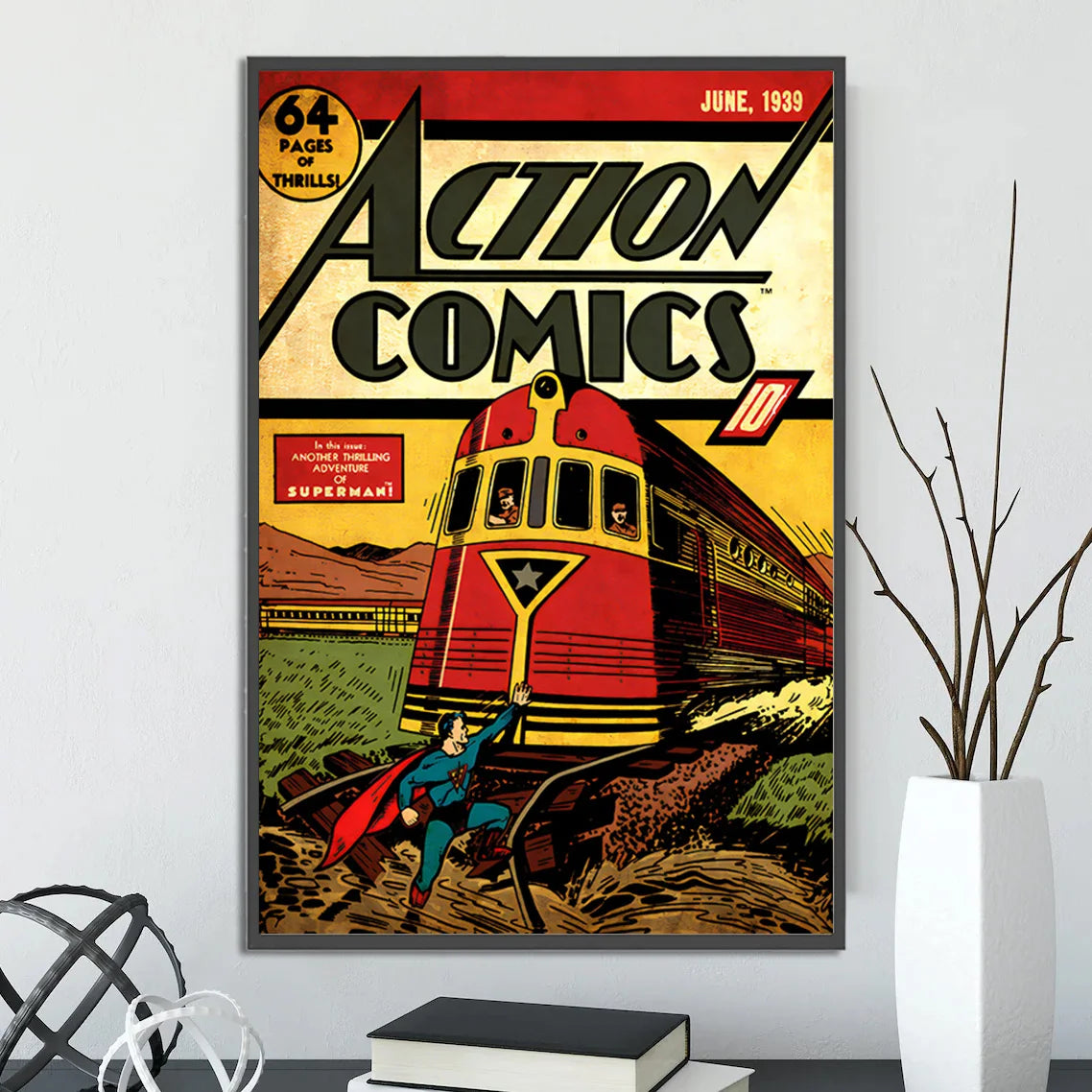 Póster de Batman estilo retro vintage