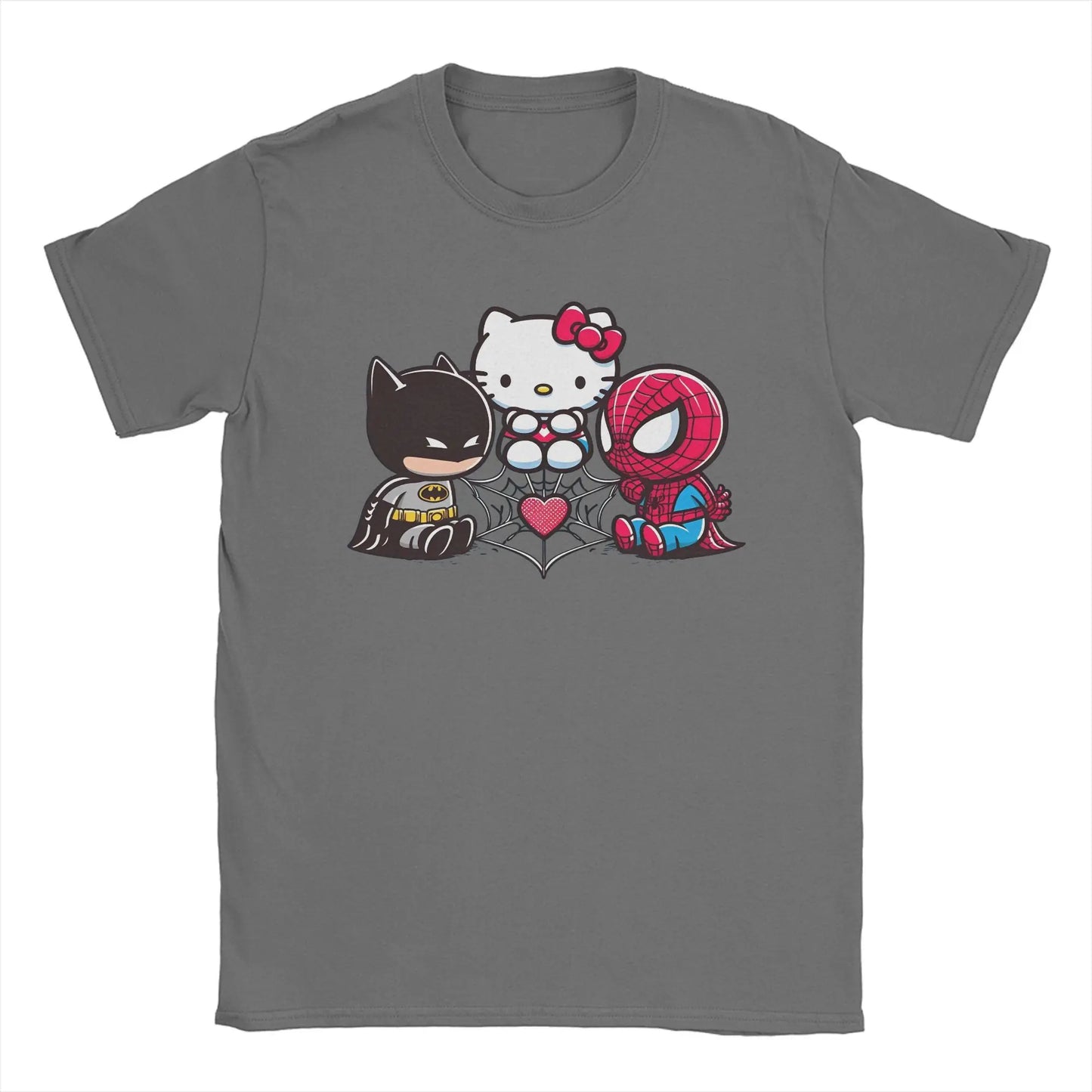 T-Shirt Batman Hello Kitty et Spiderman