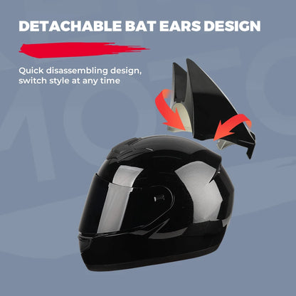 Casque de Moto Batman Plaque Doré Brillante