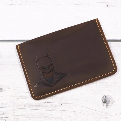 Cartera de piel con máscara de Batman