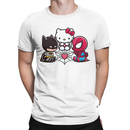 T-Shirt Batman Hello Kitty et Spiderman