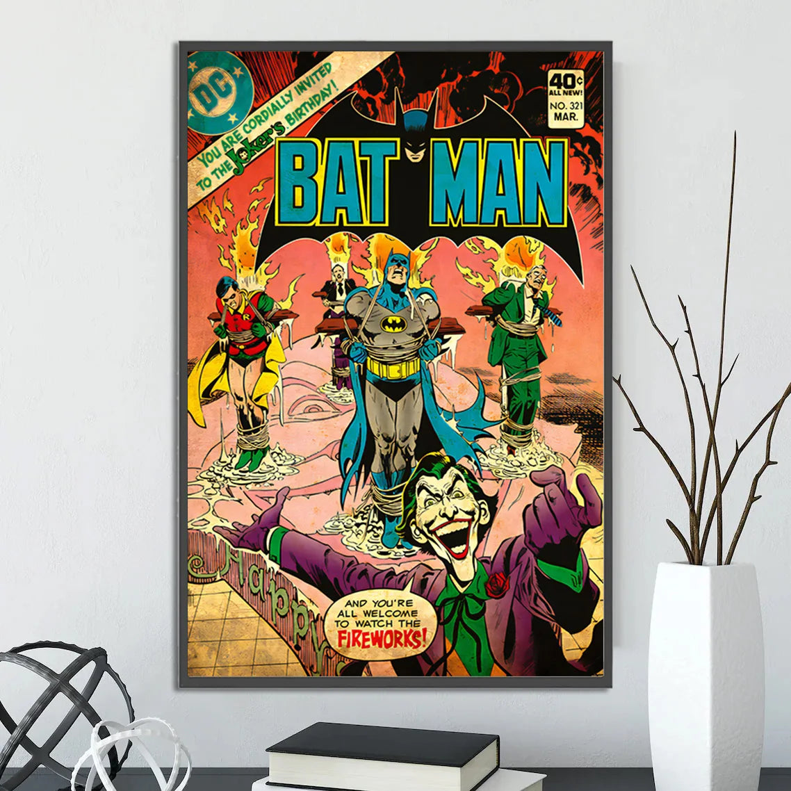 Póster de Batman estilo retro vintage