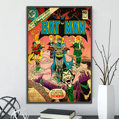 Póster de Batman estilo retro vintage