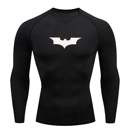 Camiseta de compresión de manga larga con el logo de Batman