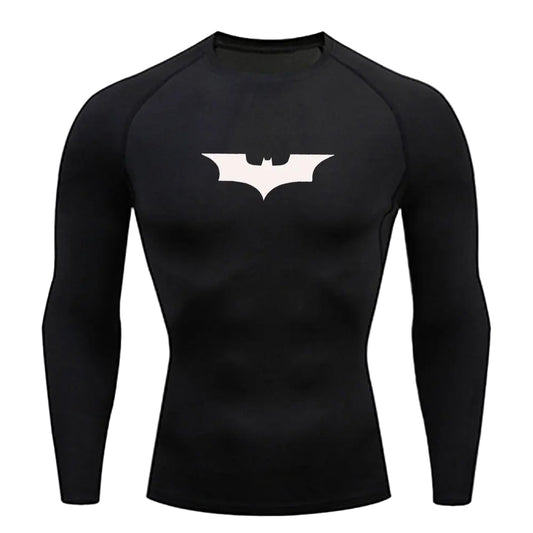 T-shirt de Compression Manche Longue Logo de Batman
