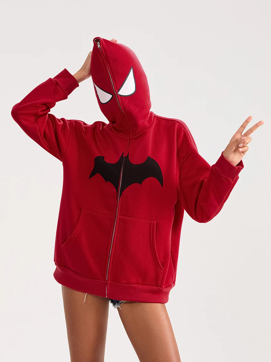 Pull Zip Batman Femme