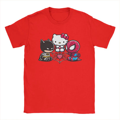 T-Shirt Batman Hello Kitty et Spiderman