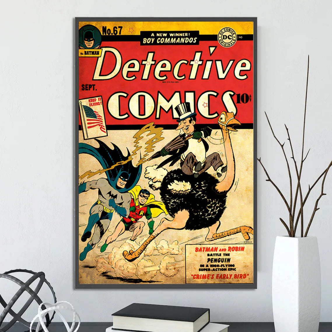 Póster de Batman estilo retro vintage