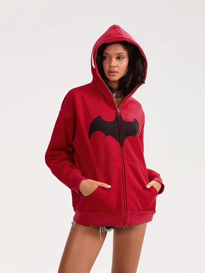 Pull Zip Batman Femme