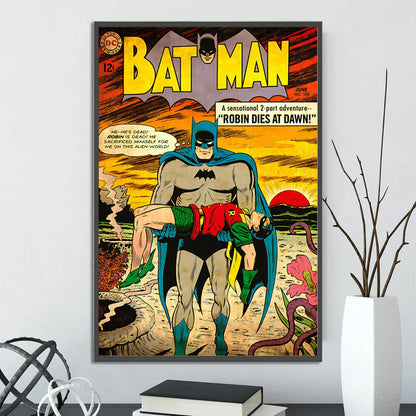 Póster de Batman estilo retro vintage