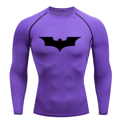 Camiseta de compresión de manga larga con el logo de Batman