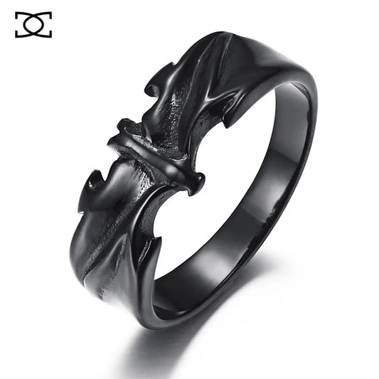 Bague Batman Chauve Souris en Acier