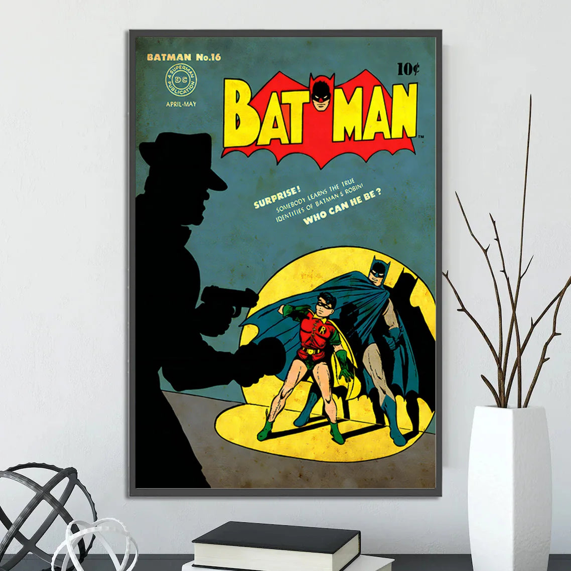 Póster de Batman estilo retro vintage