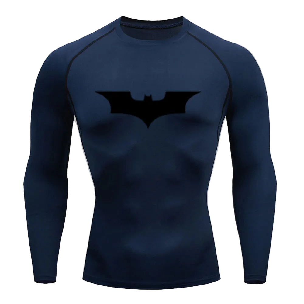 Camiseta de compresión de manga larga con el logo de Batman