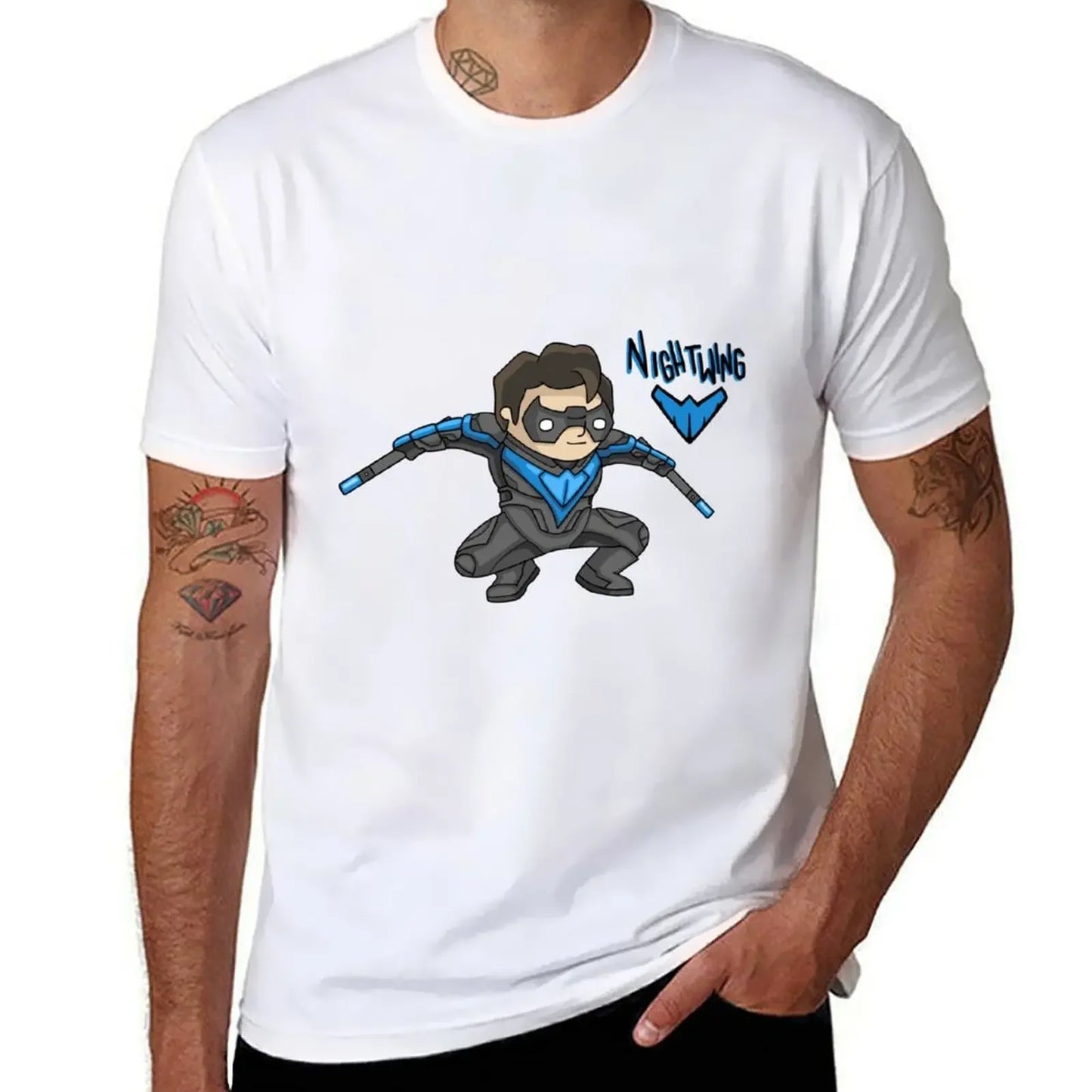 Camiseta de algodón vintage de Nightwing