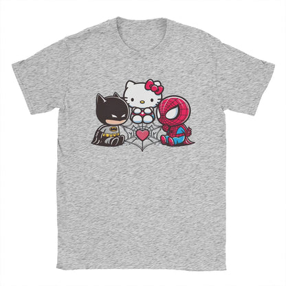 T-Shirt Batman Hello Kitty et Spiderman