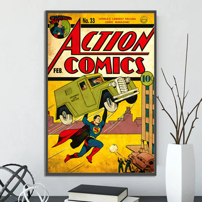 Póster de Batman estilo retro vintage
