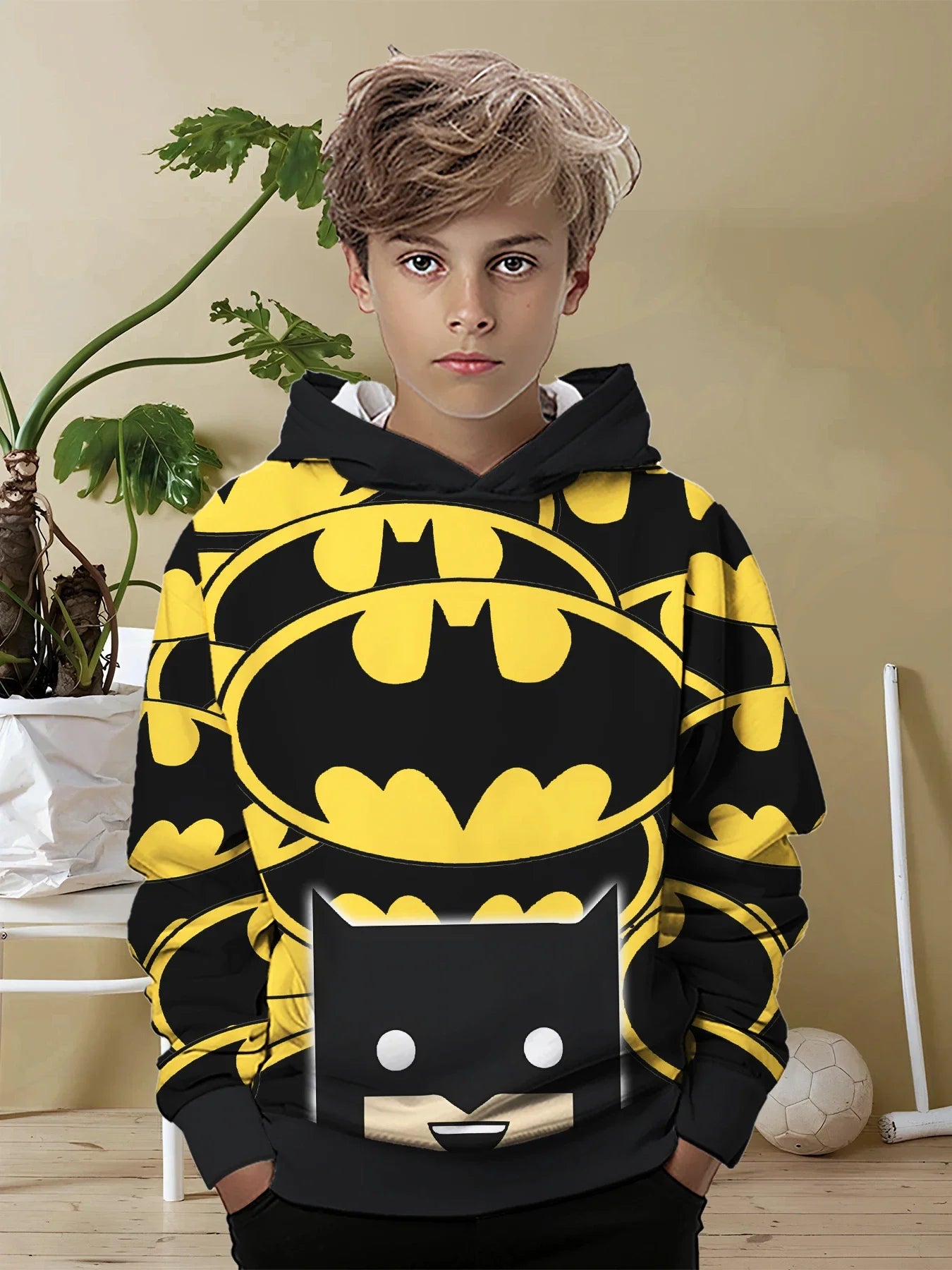 Suéter infantil con estampado 3D de Batman