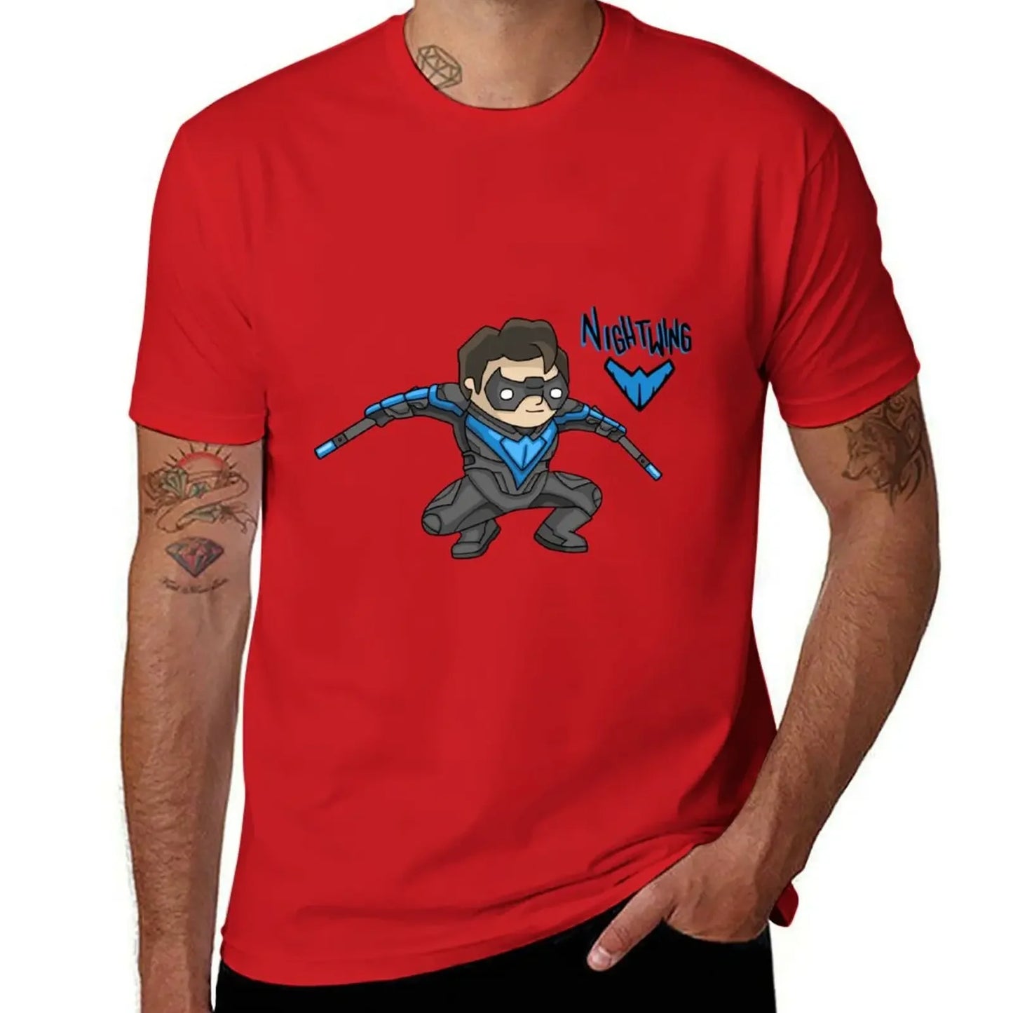 Camiseta de algodón vintage de Nightwing