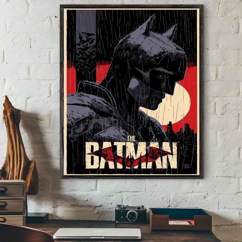 Poster Batman noir et blanc minimaliste