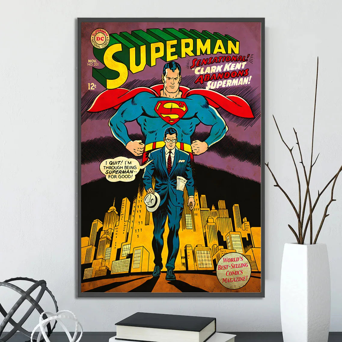 Póster de Batman estilo retro vintage