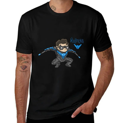 Camiseta de algodón vintage de Nightwing