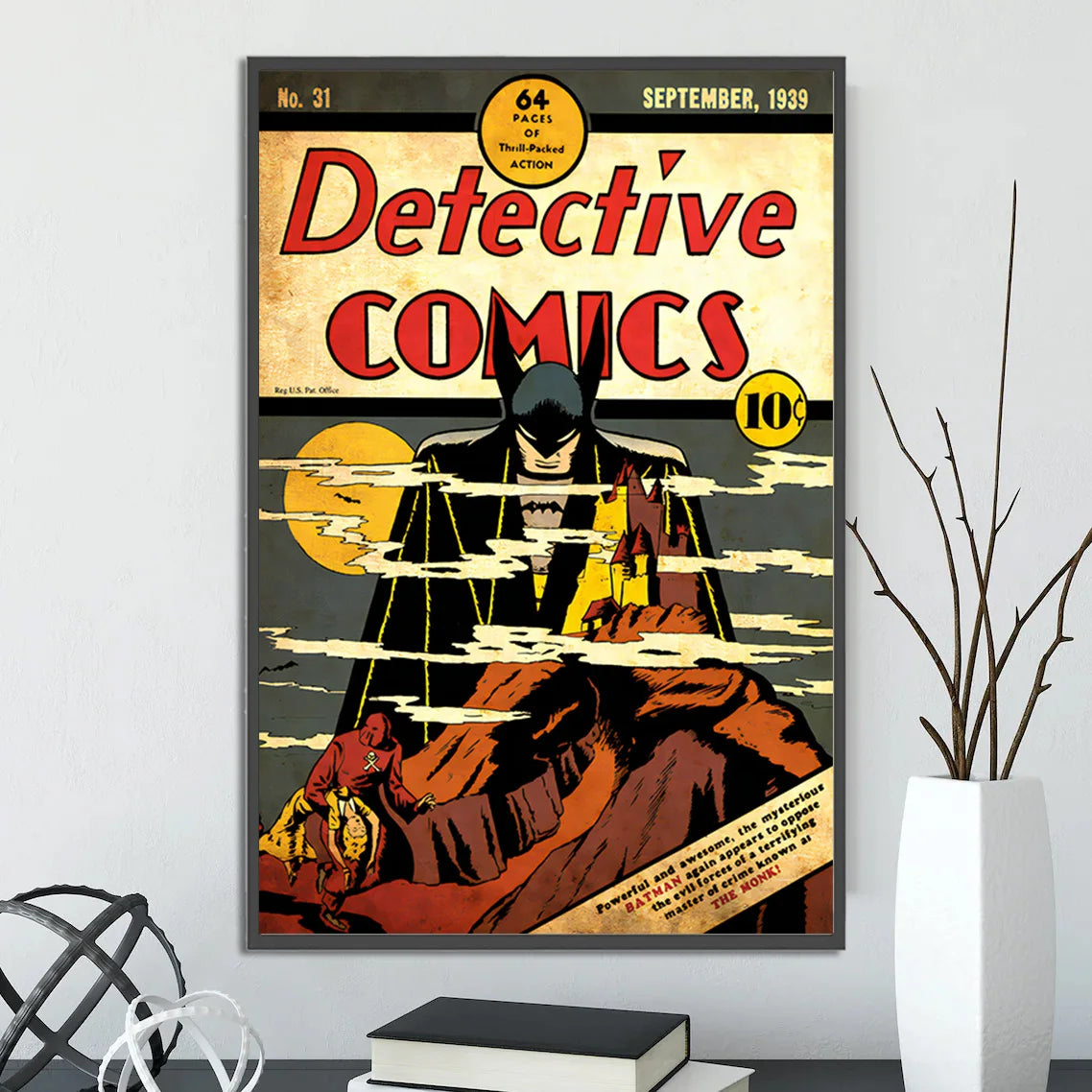Póster de Batman estilo retro vintage