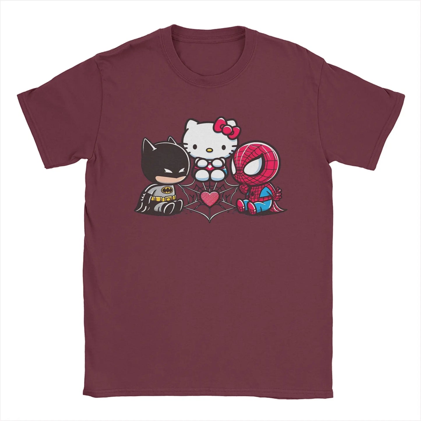 T-Shirt Batman Hello Kitty et Spiderman