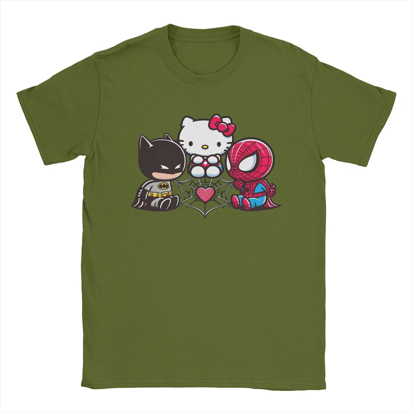 T-Shirt Batman Hello Kitty et Spiderman