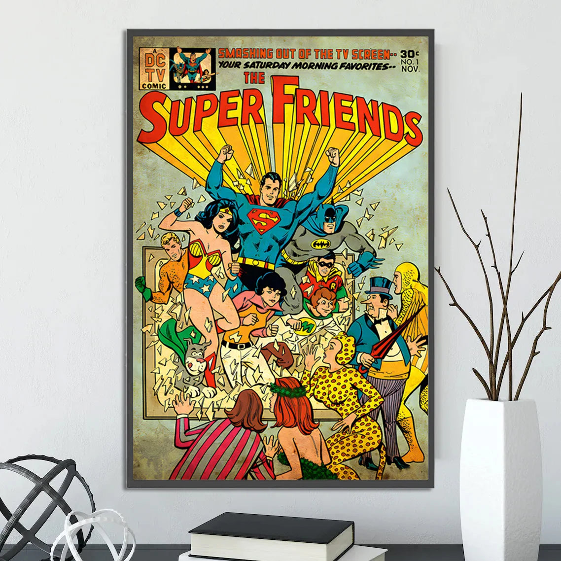 Póster de Batman estilo retro vintage