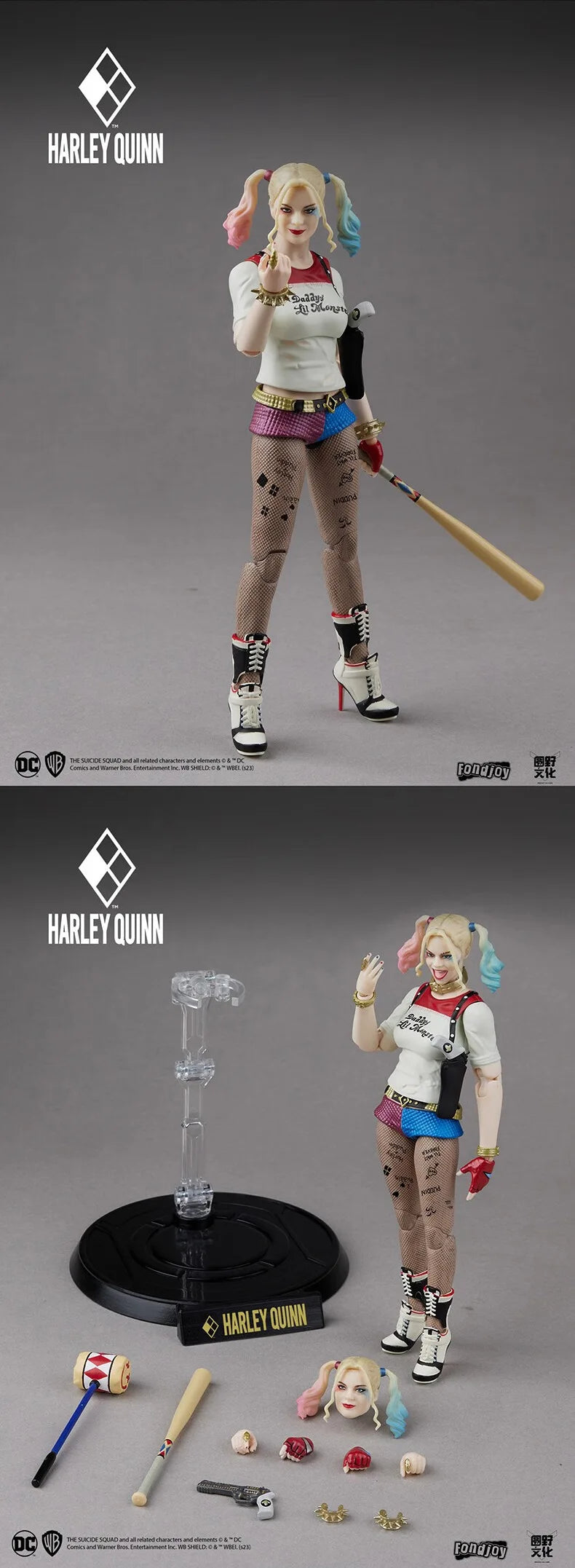 Figurine Harley Quinn et sa Bat