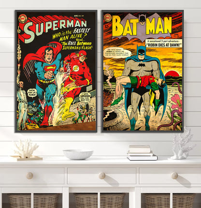 Póster de Batman estilo retro vintage