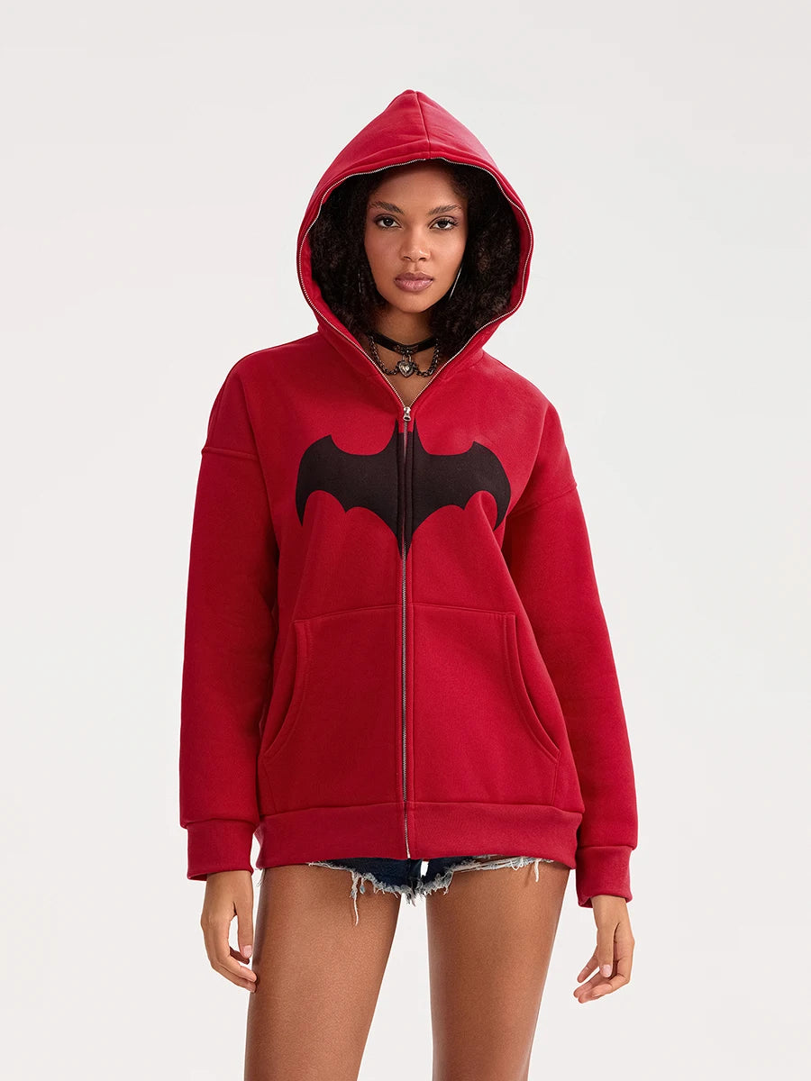 Pull Zip Batman Femme