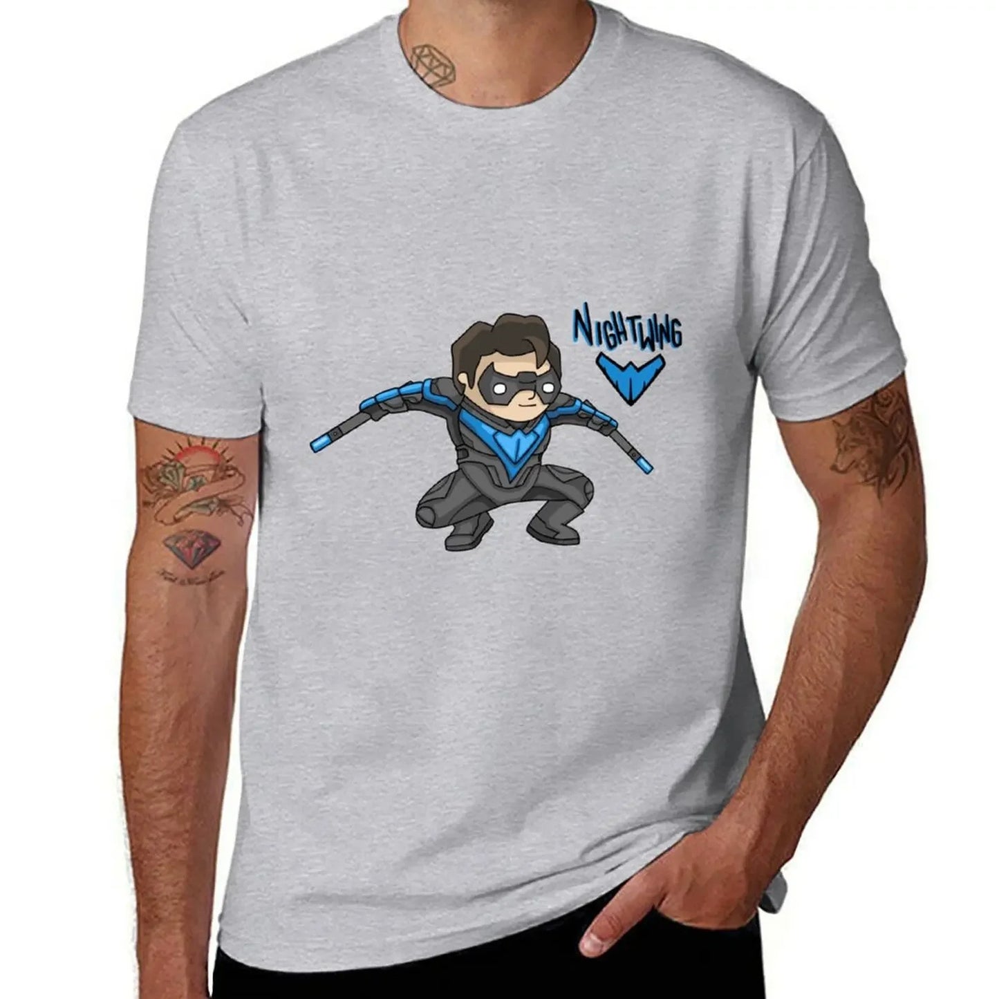 Camiseta de algodón vintage de Nightwing