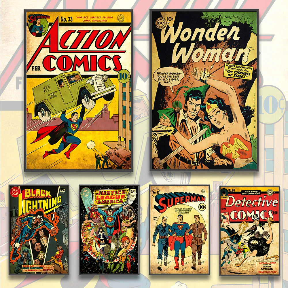 Póster de Batman estilo retro vintage