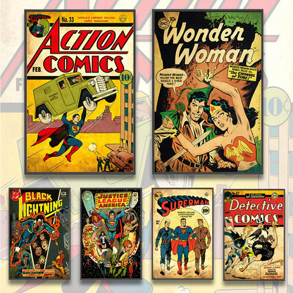 Póster de Batman estilo retro vintage