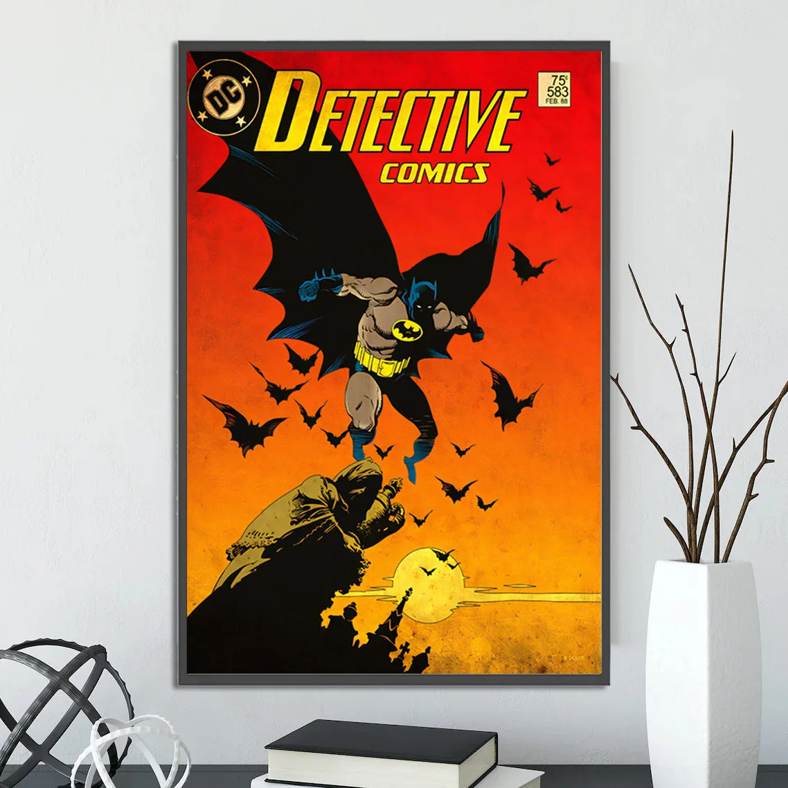Póster de Batman estilo retro vintage